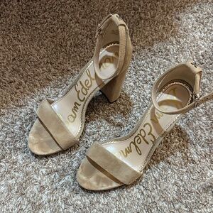 Sam Edelman Beige Block Heel Sandals
